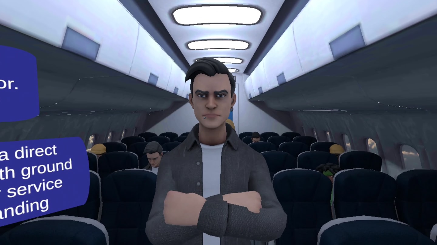 #4. Calm Skies XR Flight Attendant Training (Meta) โดย: Bit Space Development Ltd.