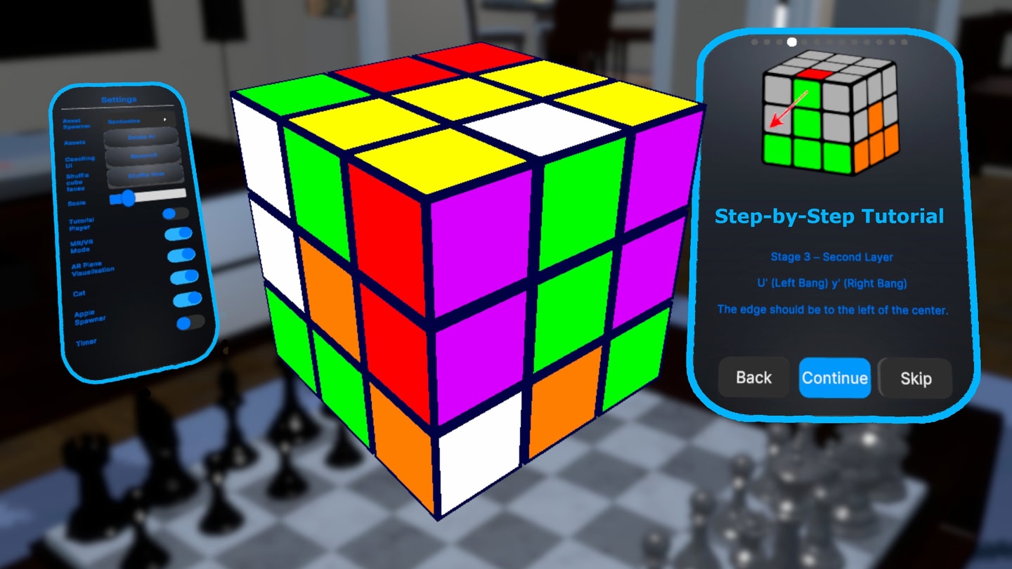 #2. Cube Puzzle XR - with AI Cat and Timer (Meta) بواسطة: Sergii Kulish